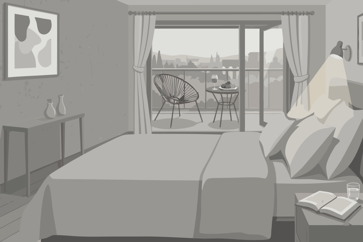 Two-Bedroom Apartment with Balcony